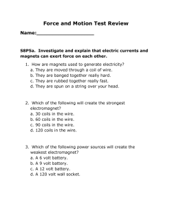 Force and Motion Test Review