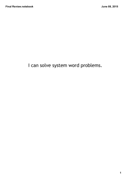 Final Review.notebook - District 196 e