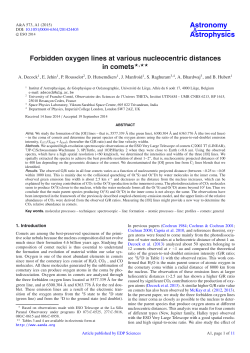 Forbidden oxygen lines at various nucleocentric distances in comets