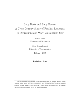 Baby Busts and Baby Booms: A Cross-Country Study of