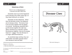 Dinosaur Clues
