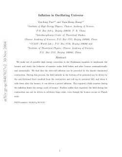 Inflation in Oscillating Universe