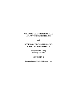 ATLANTIC COAST PIPELINE, LLC ATLANTIC COAST