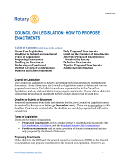 How to Propose Enactments - My Rotary
