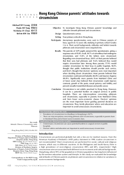 Hong Kong Chinese parents` attitudes towards circumcision