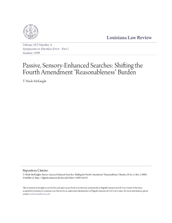 Shifting the Fourth Amendment - DigitalCommons @ LSU Law Center