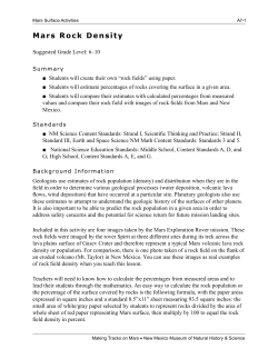 Mars Rock Density