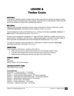LESSON 4 Timber Cruise