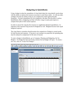 Budgeting in QuickBooks