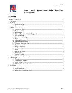 Long Term Government Debt Securities Conventions Contents