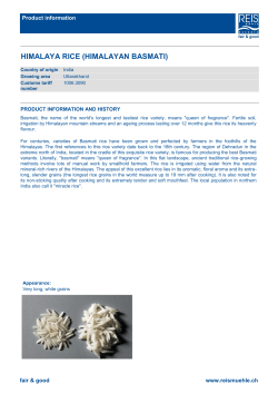 HIMALAYA RICE (HIMALAYAN BASMATI)