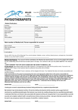 Pat Mai tient Particu in member ulars: of Medical aid / Perso on