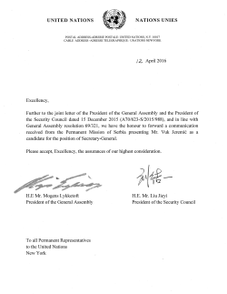 Mr. Vuk Jeremic