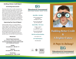 Building Better Credit Brochure