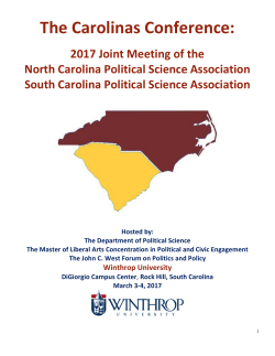 complete program - North Carolina Political Science Association