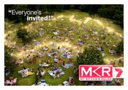 My Kitchen Rules presentation