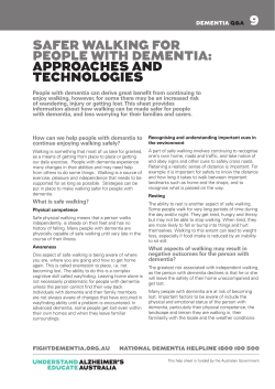 safer walking for people with dementia