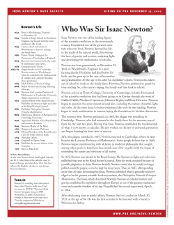 Who Was Sir Isaac Newton?