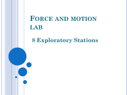 Force and motion mini lab