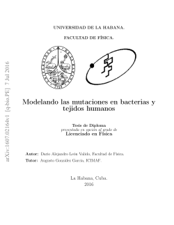 Modelando las mutaciones en bacterias y tejidos