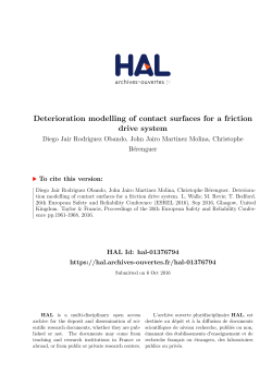 Deterioration modelling of contact surfaces for a friction drive