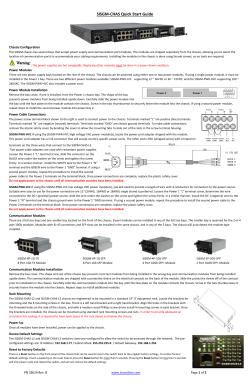 SISGM-CHAS Quick Start Guide