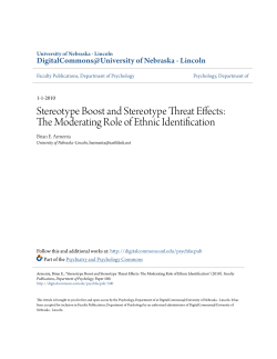 Stereotype Boost and Stereotype Threat Effects