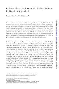 Is Federalism the Reason for Policy Failure in