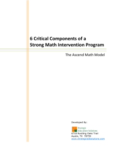 6 Critical Components of a Strong Math Intervention