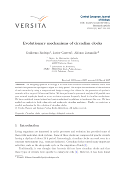 Evolutionary mechanisms of circadian clocks