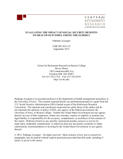 EVALUATING THE IMPACT OF SOCIAL SECURITY BENEFITS ON