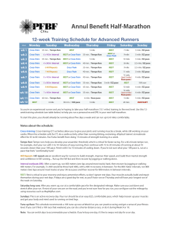 Half-Marathon Training Schedule