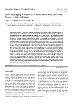 Rapid Prototyping of Polymethyl Methacrylate as