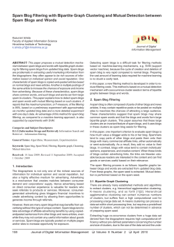 Spam Blog Filtering with Bipartite Graph Clustering and Mutual