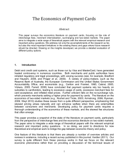 The Economics of Payment Cards - Site BU