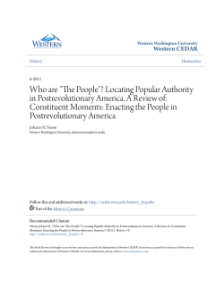 Locating Popular Authority in Postrevolutionary