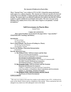 Self-Governance in Puerto Rico