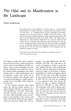 The Odal and its Manifestation in the Landscape