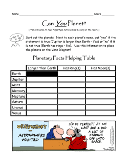 Can You Planet? - mrscienceut.net