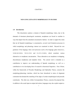 non-concatenative morphology in spanish 1.0