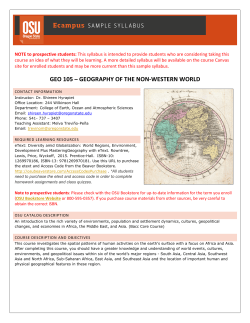 geo 105 &ndash; geography of the non-western world