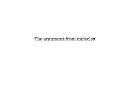 The argument from miracles