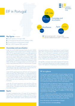 EIF in Portugal - European Investment Fund