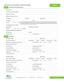 New Auto Questionnaire