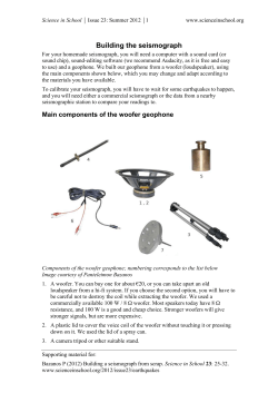 Detailed instructions for building your own seismograph as a PDF file