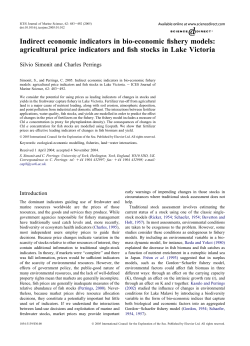 Indirect economic indicators in bio-economic