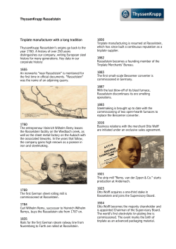 History ThyssenKrupp Rasselstein
