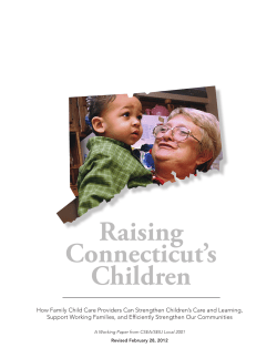 Raising Connecticut`s Children