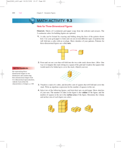 Nets for Three Dimensional Figures