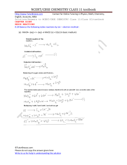 NCERT/CBSE CHEMISTRY CLASS 11 textbook